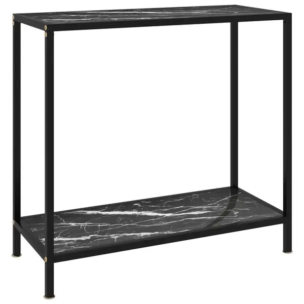 Snabb leverans vidaXL Konsolbord svart 80x35x75 cm härdat glas