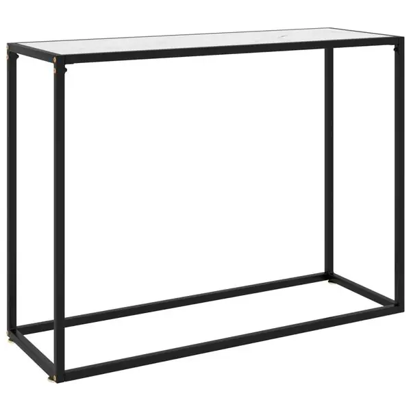 vidaXL Konsolbord vit 100x35x75 cm härdat glas Kampanjpris