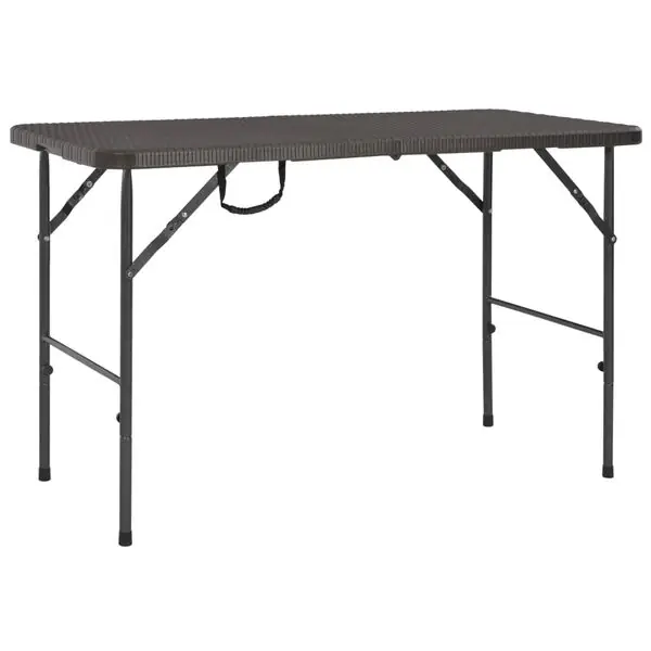vidaXL Hopfällbart trädgårdsbord brun 120x60x74 cm HDPE rotting Sista chansen