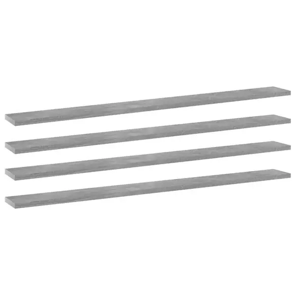 Extra rabatt vidaXL Hyllplan 4 st betonggrå 100x10x1,5 cm konstruerat trä