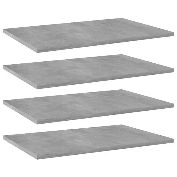 Populär vidaXL Hyllplan 4 st betonggrå 60x40x1,5 cm konstruerat trä