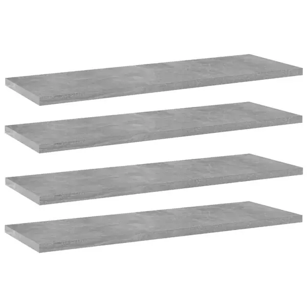 Handla nu vidaXL Hyllplan 4 st betonggrå 60x20x1,5 cm konstruerat trä