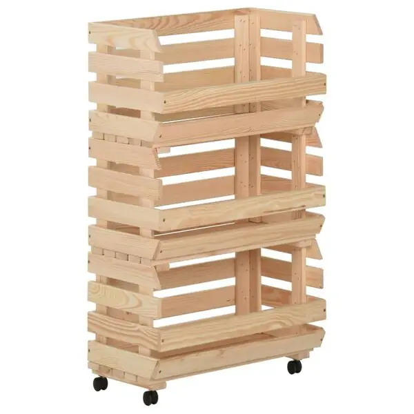 Expressleverans vidaXL Grönsaksvagn 37x30x80 cm massiv furu