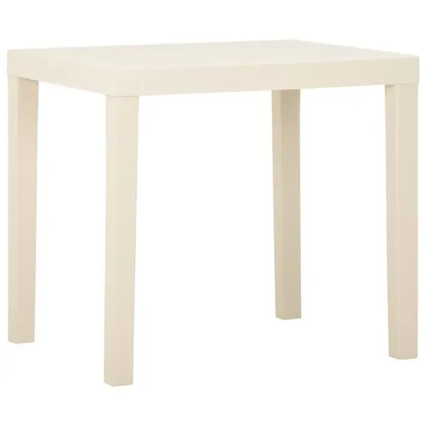 vidaXL Trädgårdsbord vit 79x65x72 cm plast Nedsatt pris