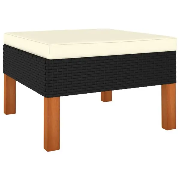 Extra rabatt vidaXL Fotpall konstrotting och massivt eukalyptusträ