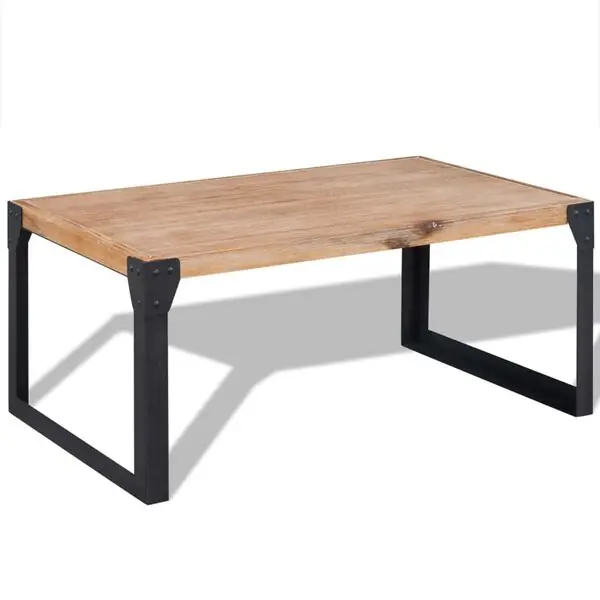 Endast denna vecka vidaXL Soffbord massivt akaciaträ 100x60x45 cm