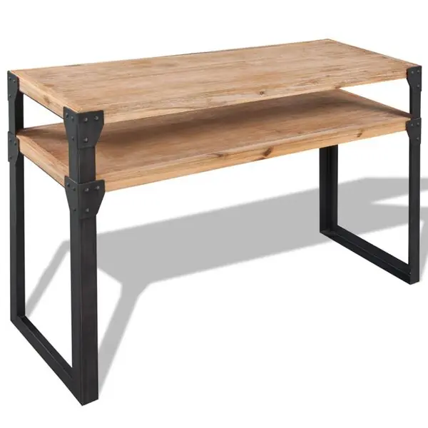 I lager vidaXL Konsolbord massivt akaciaträ 120x40x85 cm