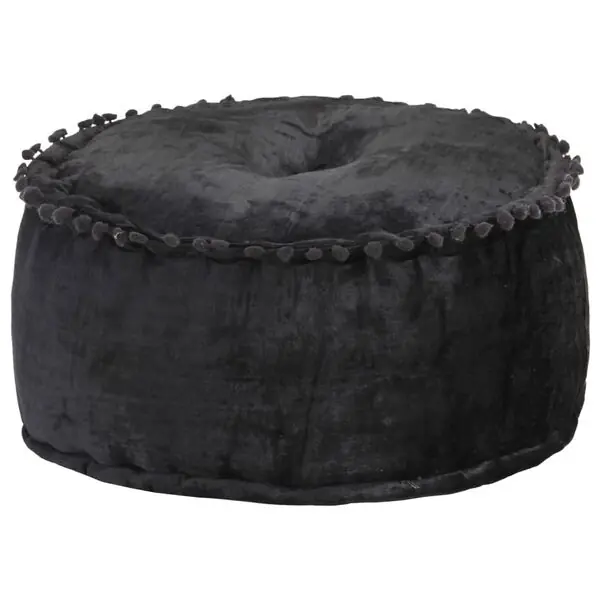 vidaXL Rund sammetspuff 40x20 cm antracit Begränsad tid