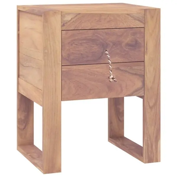 vidaXL Sängbord 40x30x50 cm massiv teak Rabatter