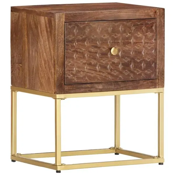 Säker betalning vidaXL Sängbord 40x30x50 cm massivt mangoträ