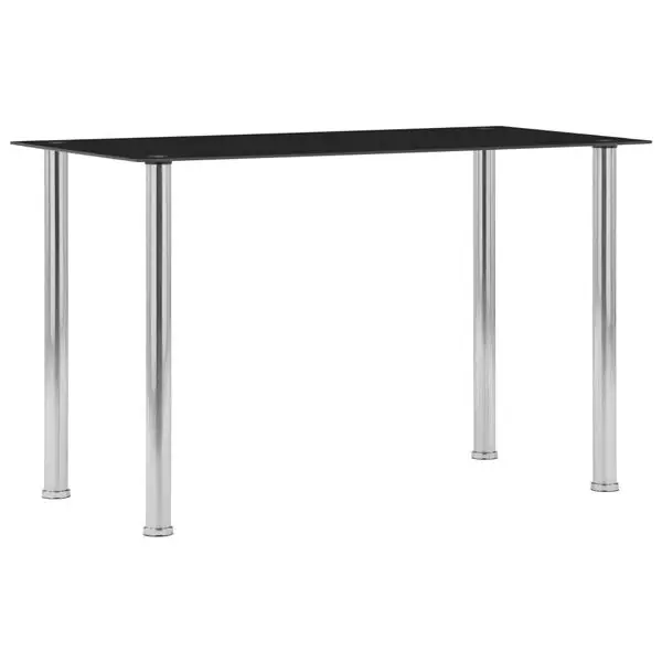 vidaXL Matbord svart 120x60x75 cm härdat glas Lägg i varukorgen