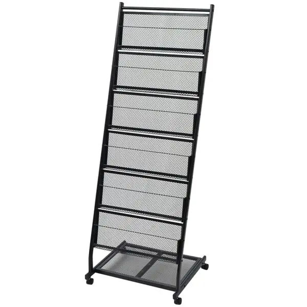 Bästa pris vidaXL Tidningsställ 47,5x43x133 cm svart A4