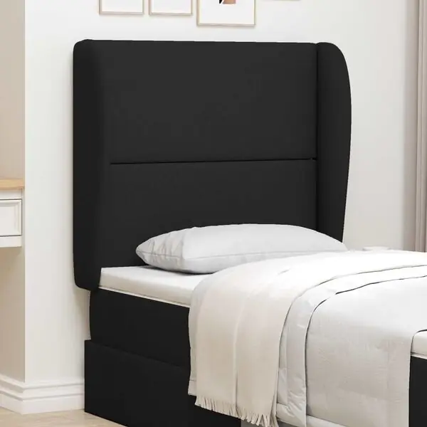 Reapris vidaXL Sänggavel Öra Svart 80 x 23 x 6 cm tyg