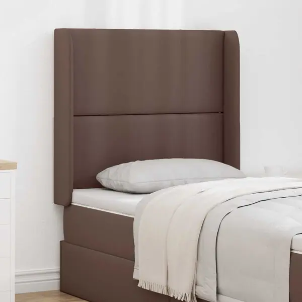 vidaXL Sänggavel Öra Brun 80 x 16 x 4 cm PVC Nedsatt pris