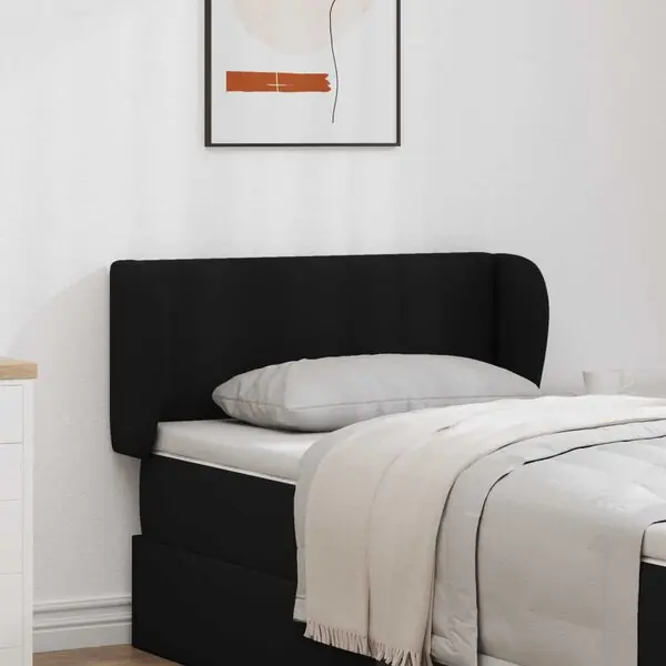 Endast idag vidaXL Sänggavel Öra Svart 40 x 23 x 6 cm PVC