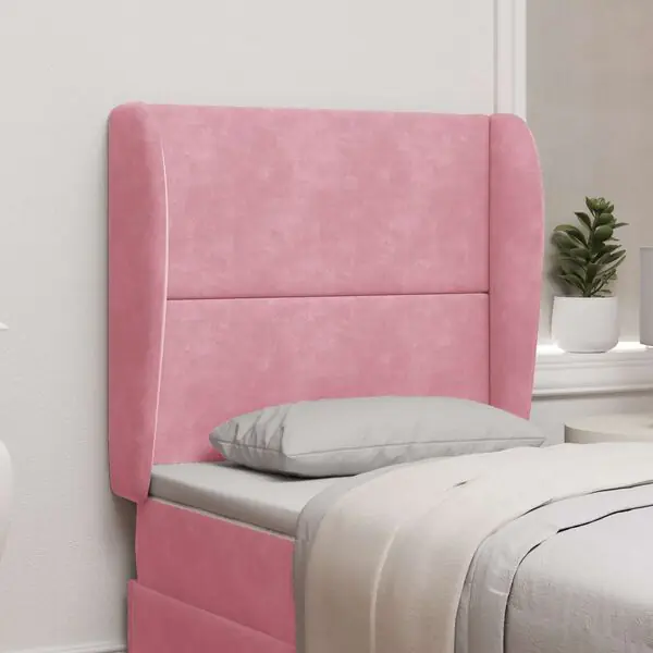 Sänkt pris vidaXL Sänggavel Öra Rosa 80 x 23 x 6 cm Sammet