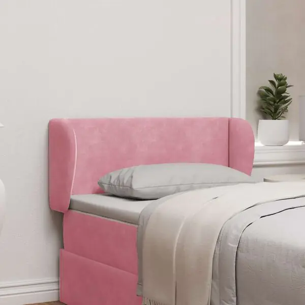 vidaXL Sänggavel Öra Rosa 40 x 23 x 6 cm Sammet Erbjudandepris