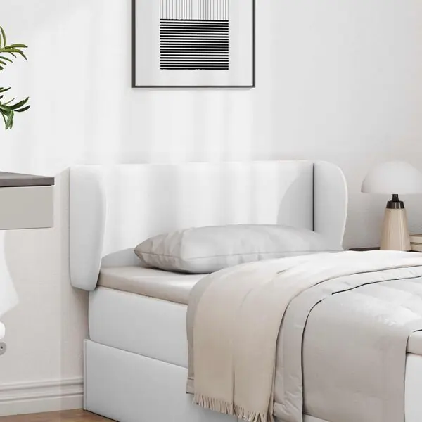 Köp online vidaXL Sänggavel Öra Vit 40 x 23 x 6 cm PVC